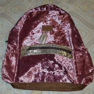 Joyfolie Velveteen Sequin Backpack